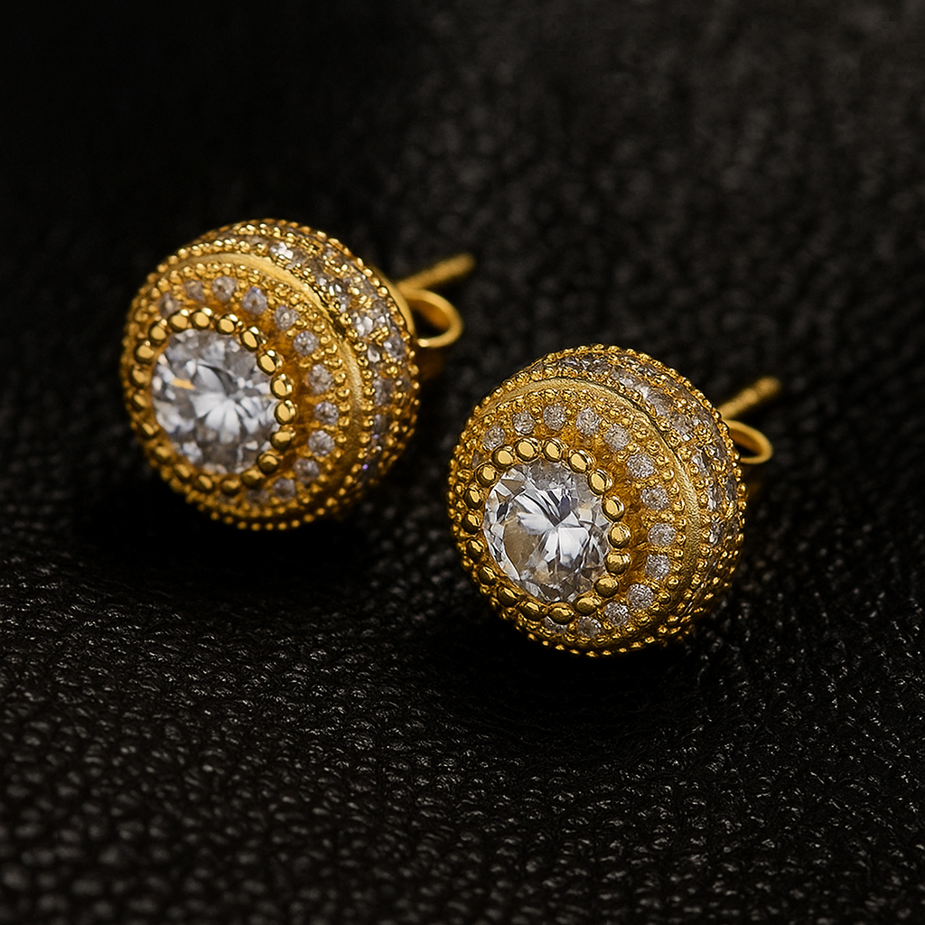 Regal Round Earrings