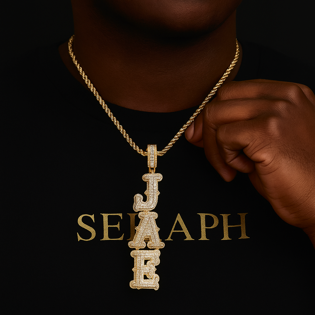 Custom Chicano Pendant (Vertical) - JewelsBySeraph