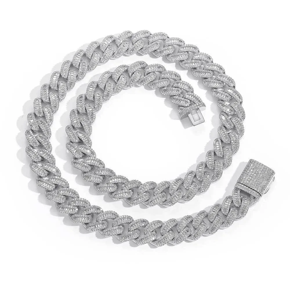 Cuban Link Chain (Baguette Style) - JewelsBySeraph