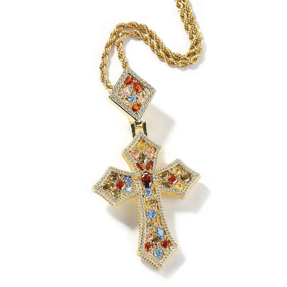 Rainbow Cross Pendant