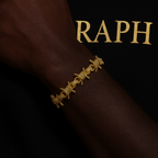 Bracelet styled like barbed wire, encrusted with sparkling stones and gold plated.