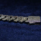 Moissanite + 925 Cuban Link Bracelet (Prong Style)
