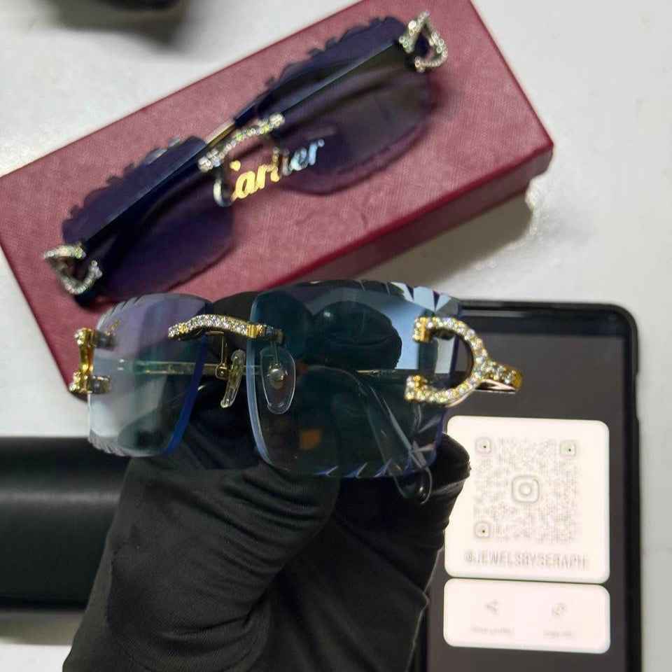 Iced Out Glasses (Triple Cross)