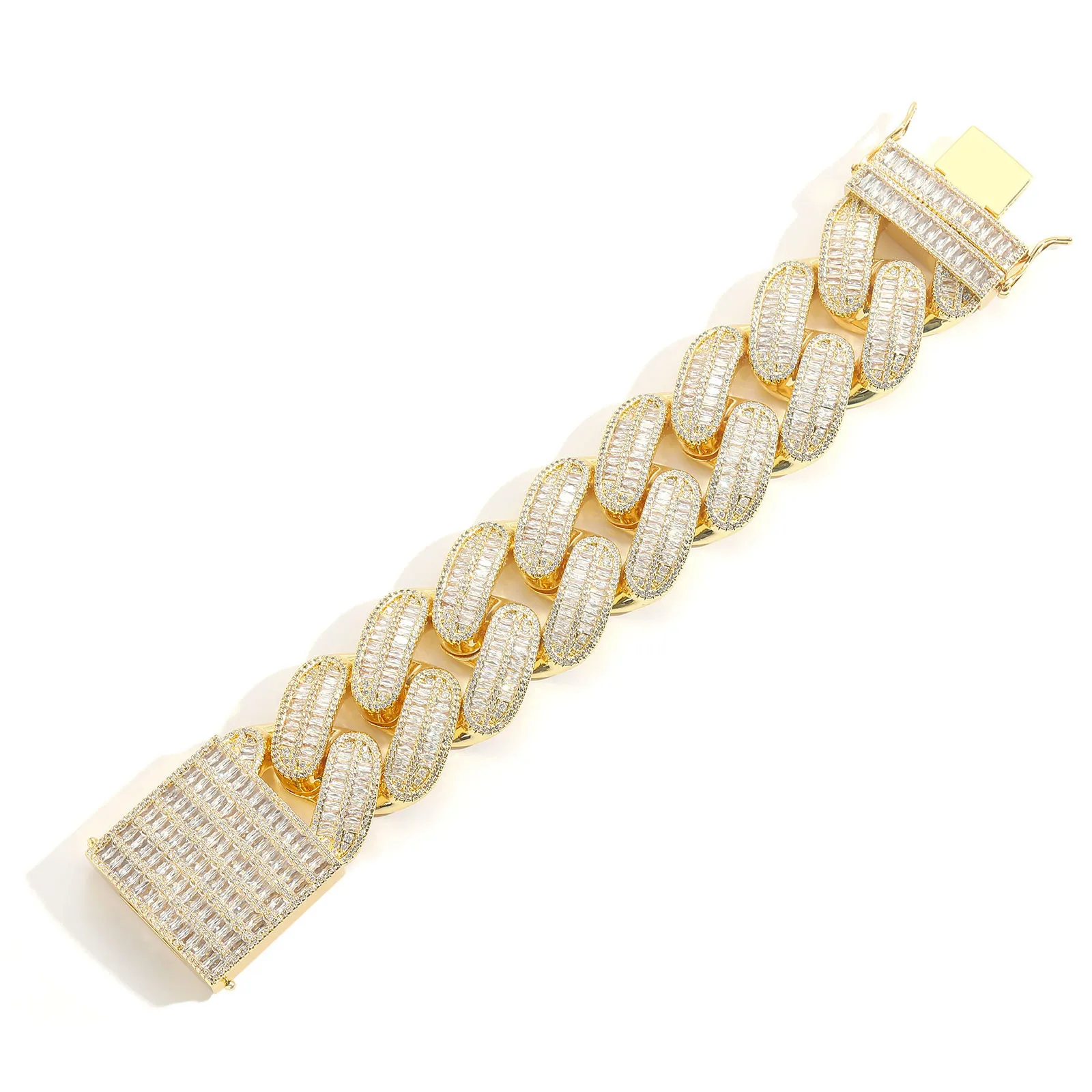 Cuban Link Bracelet (Baguette Style) - JewelsBySeraph