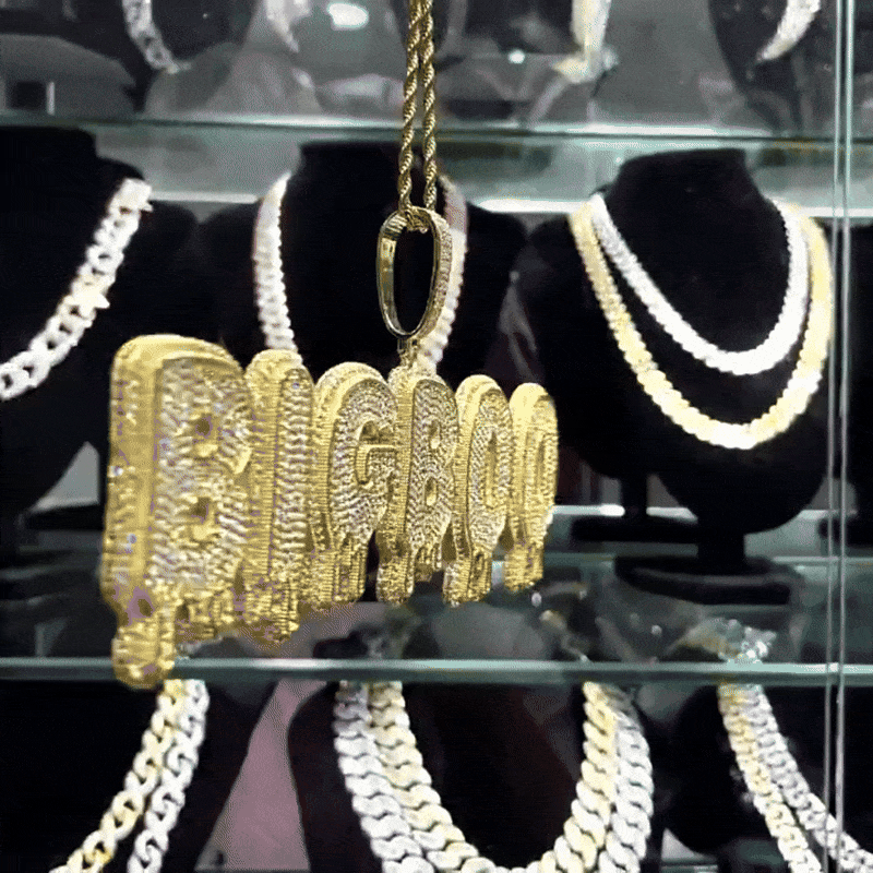 Custom Drip Letter Pendant - JewelsBySeraph